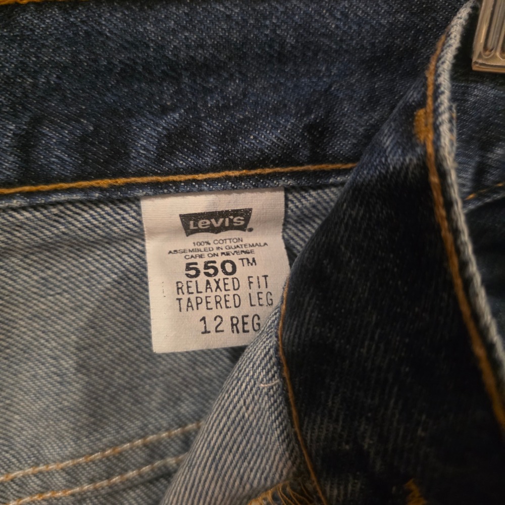 Levi's 550 Jeans Women 12 Medium Blue Excellent Relaxed Fit Tapered High Rise - Picture 5 of 9